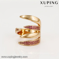 15079 Fashion 18k gold diamond zircon finger rings wholesale stone ring designs for girls